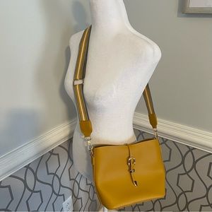 Mustard Faux Leather Shoulder Purse